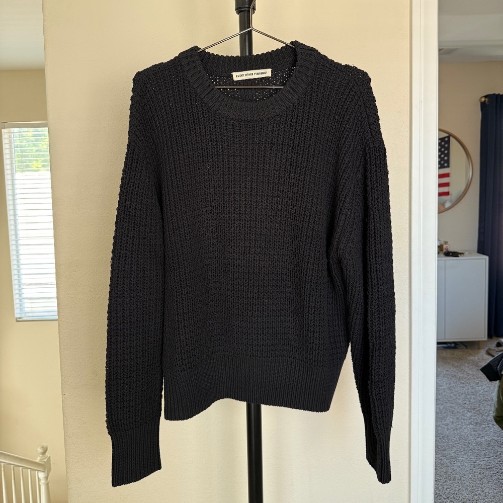 Every Other Thursday - Cotton Fisherman Knit Sweater - S